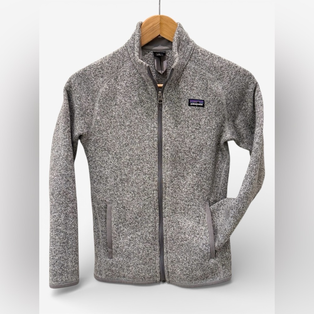 Patagonia Fleece Full Zip Jacket | Gray | FIT: Kids - L Women’s - XS